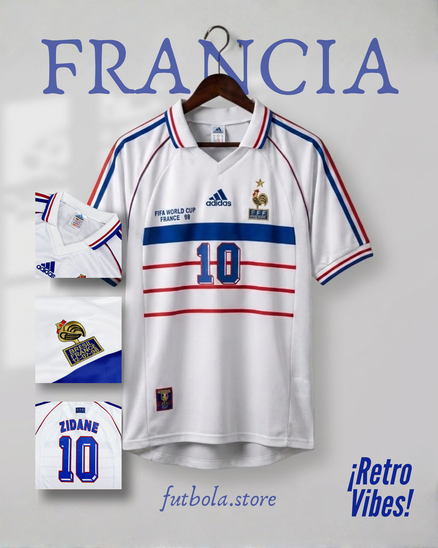 Camiseta Francia 1998 Visitante - Edición Zinedine Zidane #10
